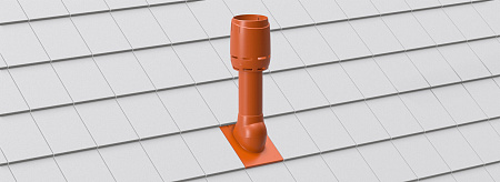 Комплект вентиляции сантехнического стояка Braas (Браас) для плоской черепицы, цвет красный