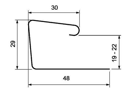Профиль универсальный J 7/8 Grand Line, карамельный, 3000 мм