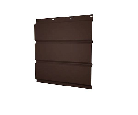 Софит металлический без перфорации Grand Line / Гранд Лайн, Drap 0.45, цвет Ral 8017 (шоколад)