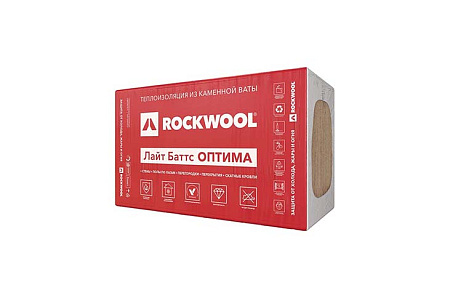 Теплоизоляционная плита Rockwool Лайт Баттс Оптима 50, 1000х600, упаковка 0,3 м3 (10 плит)