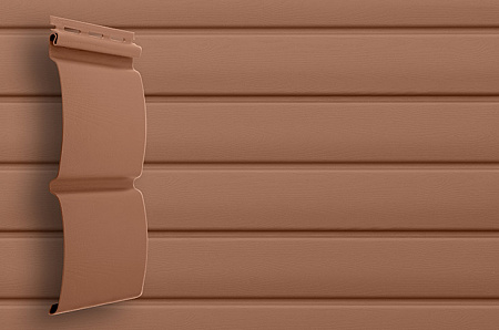 Сайдинг Grand Line Classic Color Plus виниловый, Блок-хаус D4,8 GL, 3.00*0.244 м, темно-бежевый