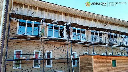 Монтаж фасада панелями Docke в пос. Стрельна