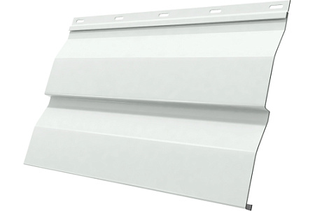 Металлический сайдинг Гранд Лайн / Grand Line профиль Корабельная доска, PE 0,4, Ral 9003 (сигнальный белый)