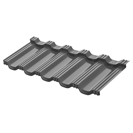 Модульный профиль Aquasystem Гетеборг XXL, 0.45 PE, Zn 140, 1205х865 мм, RAL 7024 темно-серый