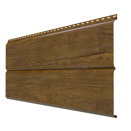 Металлический сайдинг Металл Профиль L брус XL Волна, 0.5 ECOSTEEL, золотой дуб