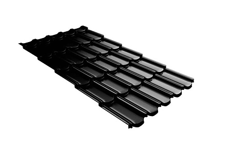 Волновой профиль Grand Line Kvinta plus 3D, 0,5 GreenCoat Pural BT Matt, Zn 275, RR 33 черный (RAL 9004 сигнальный черный)