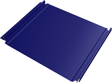 Кликфальц Double Pro Grand Line 0,45 ПЭ с пленкой на замках RAL 5002 ультрамариново-синий