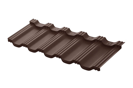 Металлочерепица Aquasystem Гетеборг, Rooftop Бархат, RAL 8017 коричневый