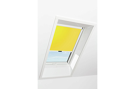 Штора рулонная дневного света Roto ZRE M в кассете, 94x140, желтая