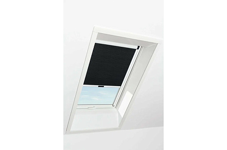 Штора рулонная затемняющая Roto ZRV M, 134x140, линии черный